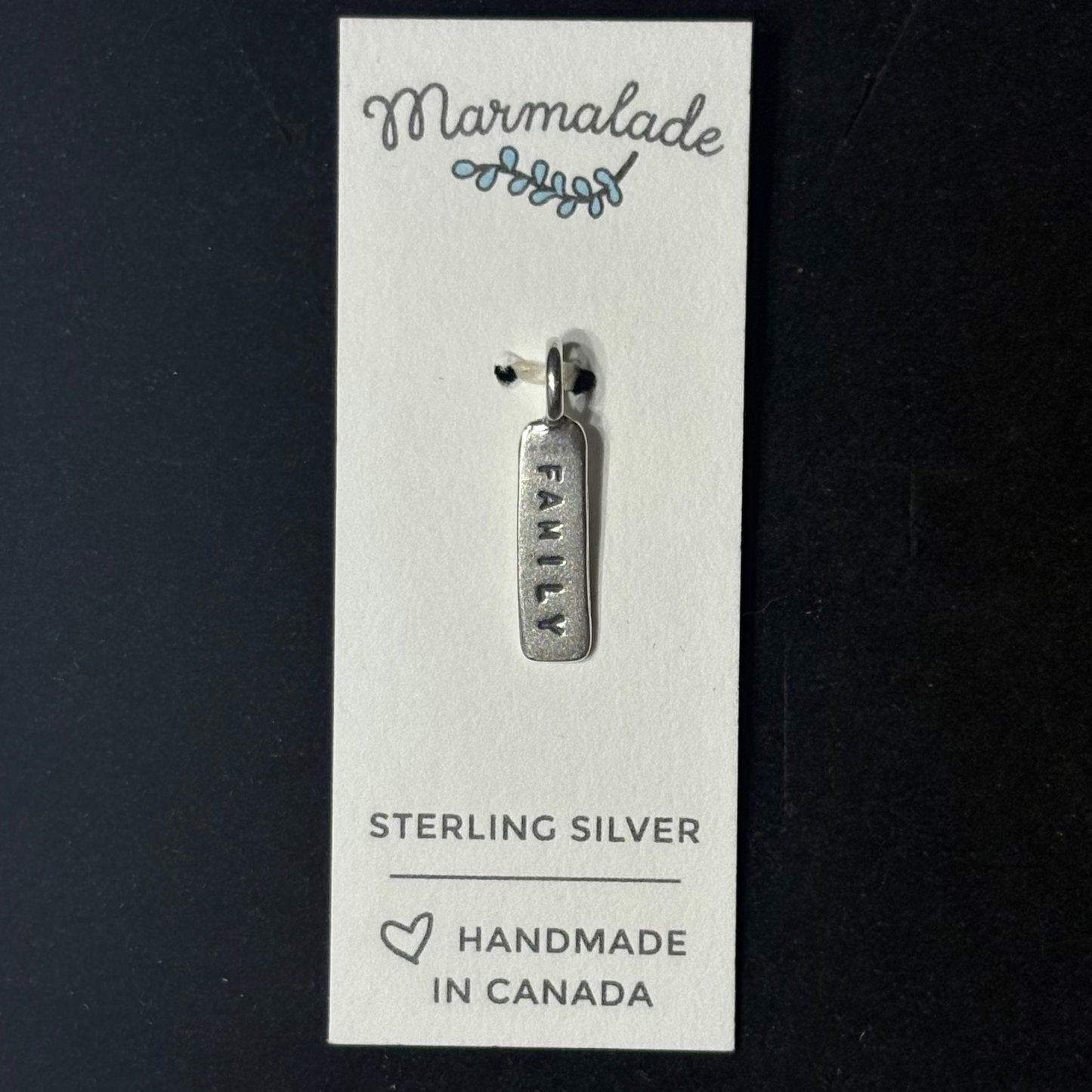 Hand Stamped Teeny Silver Word Bars