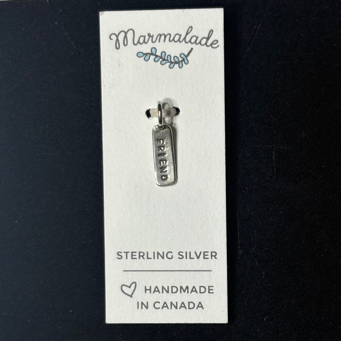Hand Stamped Teeny Silver Word Bars