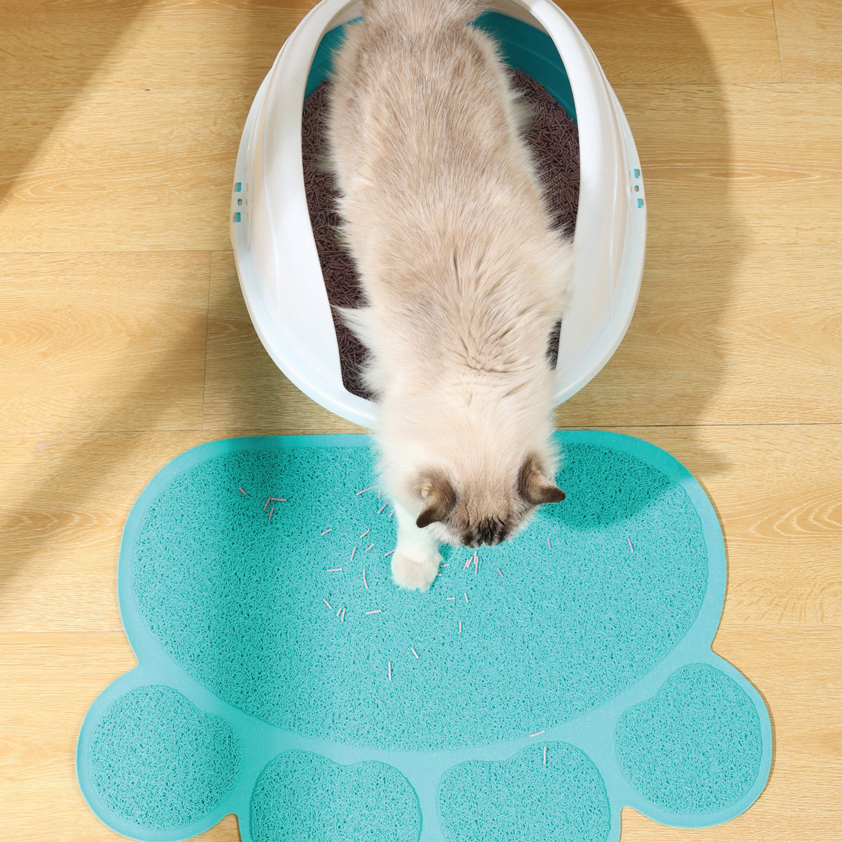 PAW Cat Litter Mat Blue
