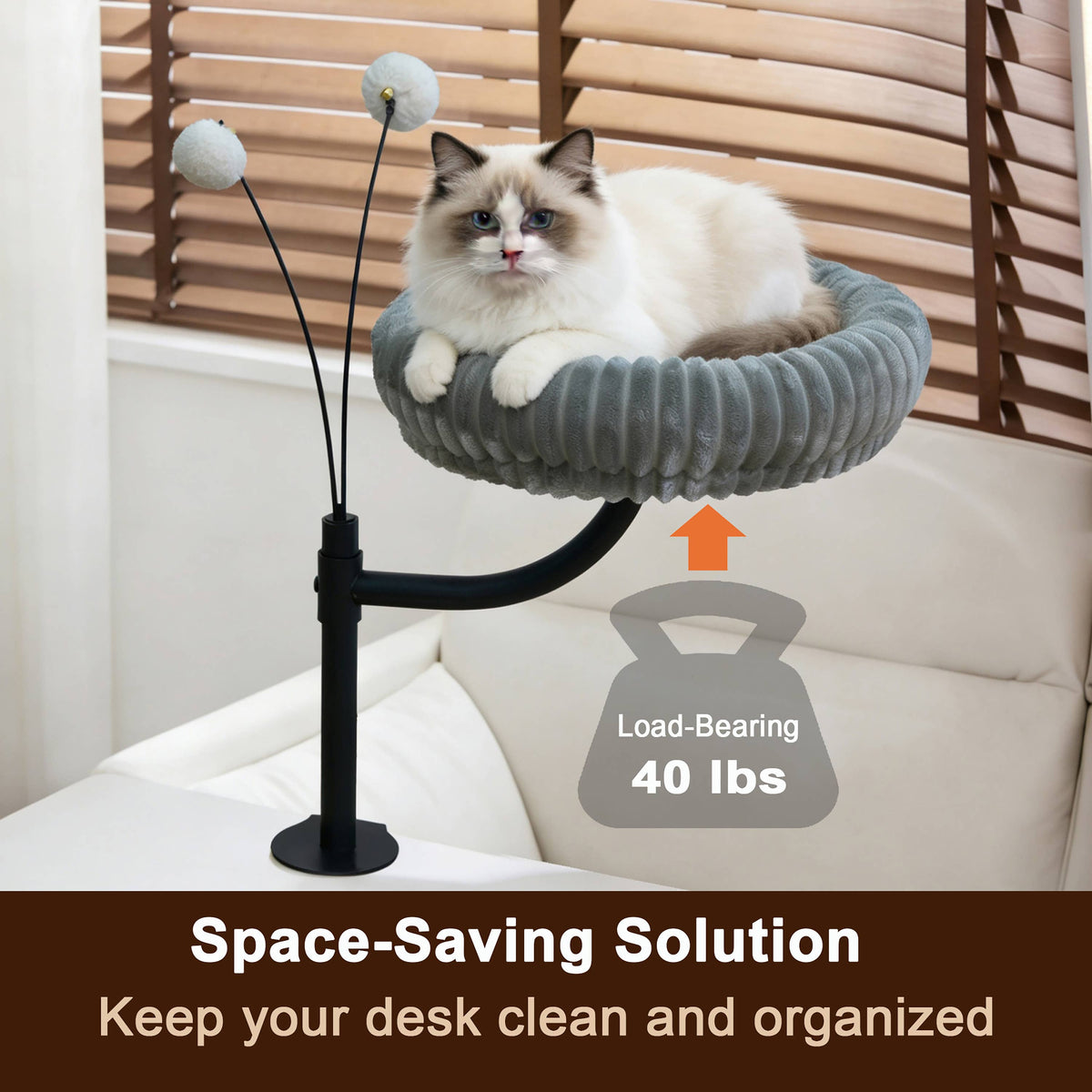 NestFlex Desk Mount Cat Perch System