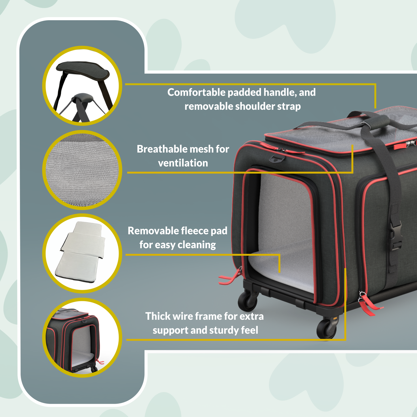 Katziela Rolling Rover Airline Compliant Expandable Wheeled Carrier
