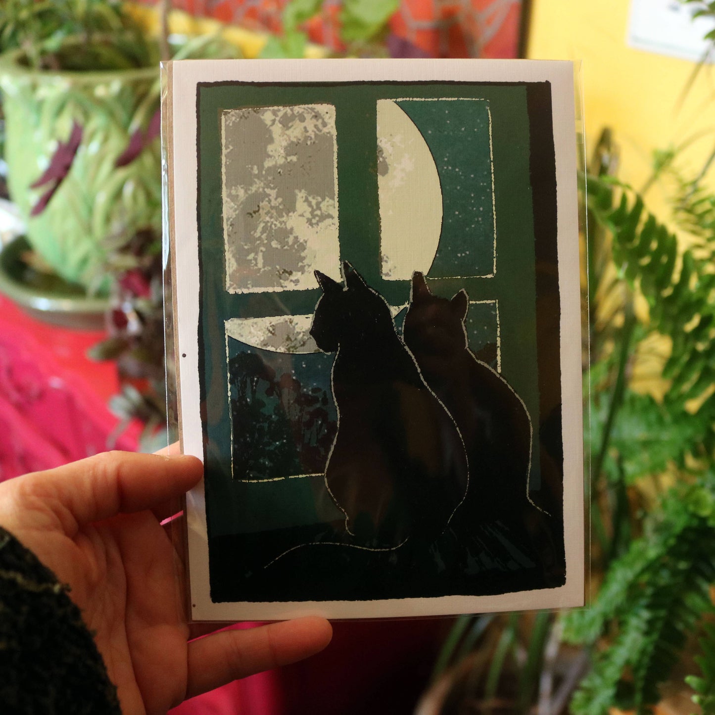 Moonwatchers — Black Cat Print Set of 4 | 5x7 Fine Art Print