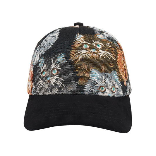 Jacquard Cat Tapestry Vintage Style Adjustable Baseball Cap HatPhile