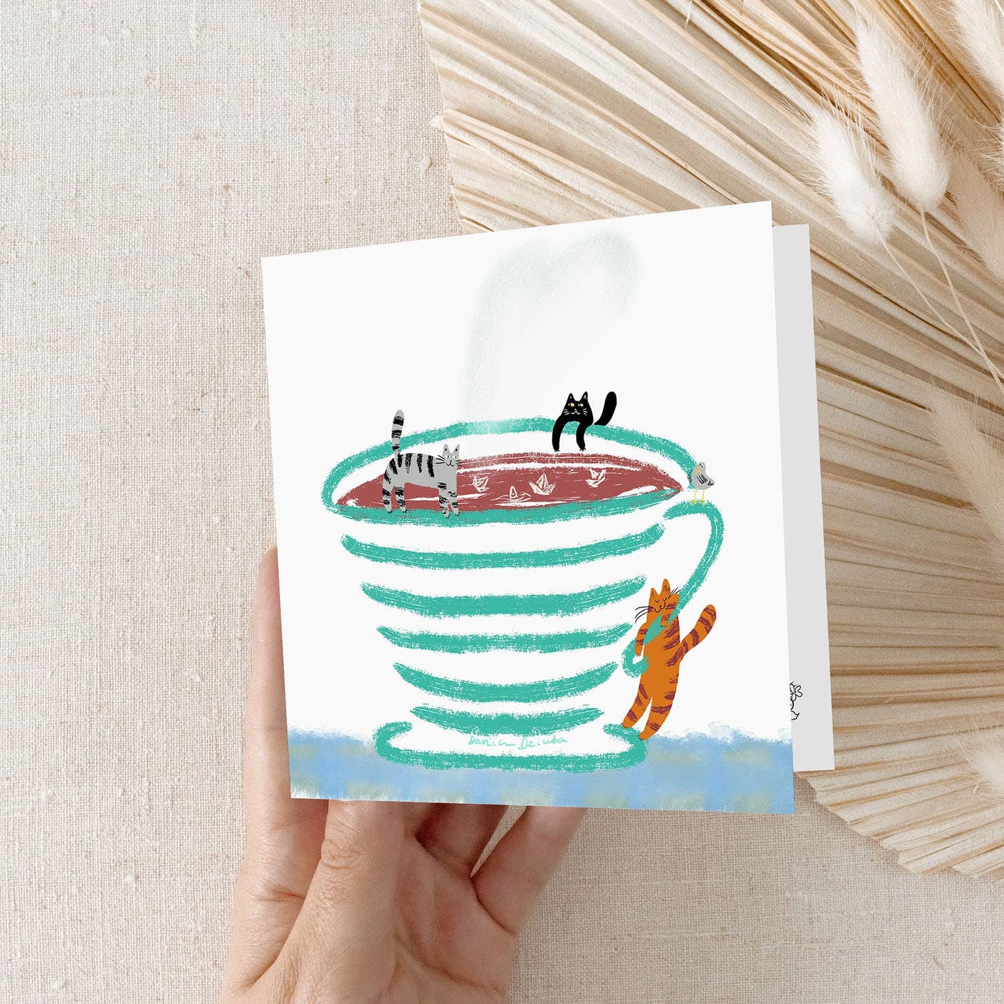 Whimsical Cats in Teacup — Dariia Dziuba