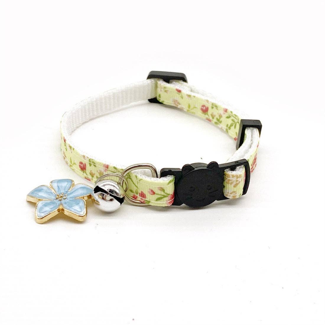 Mokka - Floral Bell Charm Cat Collar