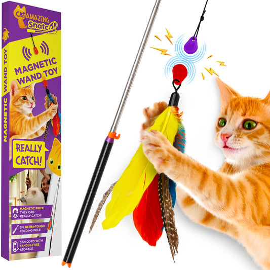 Cat Amazing SNATCH – Magnetic Wand Toy – Really Catch!