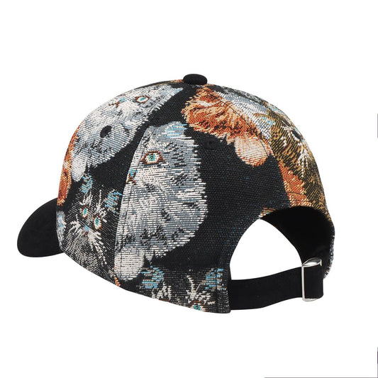 Jacquard Cat Tapestry Vintage Style Adjustable Baseball Cap HatPhile