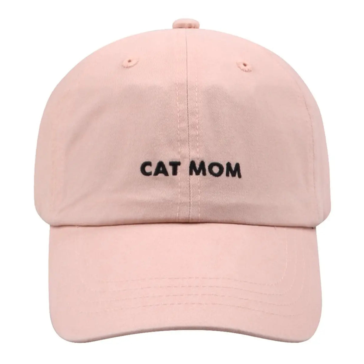Hatphile Cat Mom Pink Baseball Cap