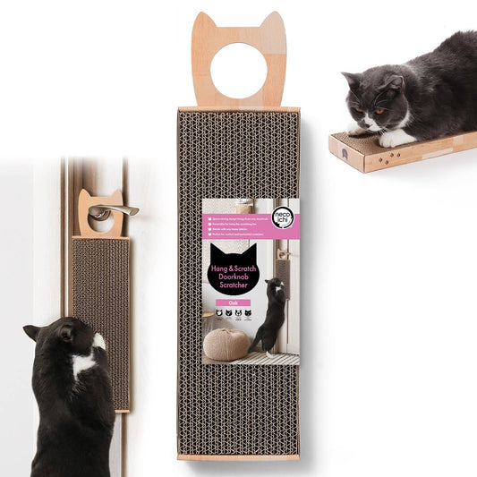 Hang & Scratch Doorknob Scratcher (Oak)
