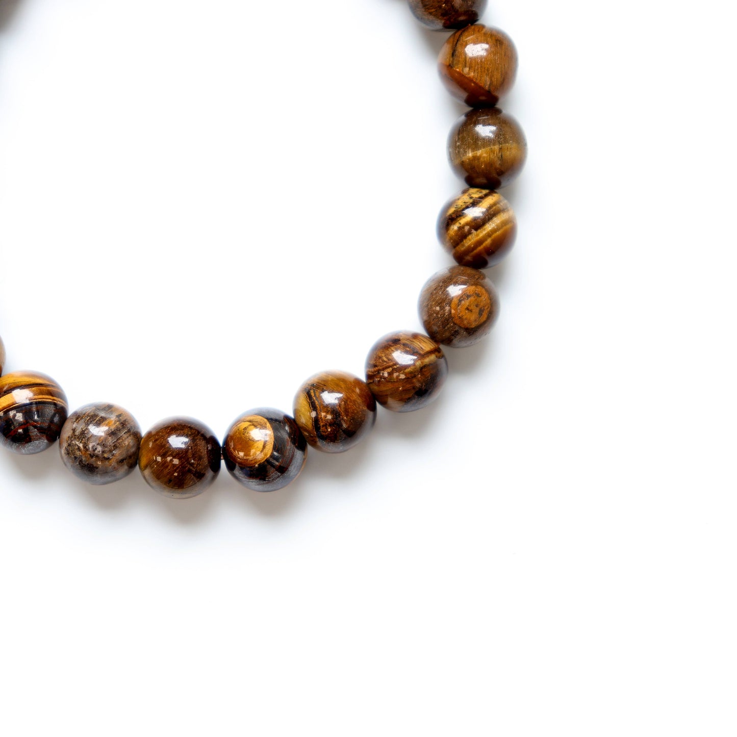 Golden Tiger's Eye Round Beaded Bracelet