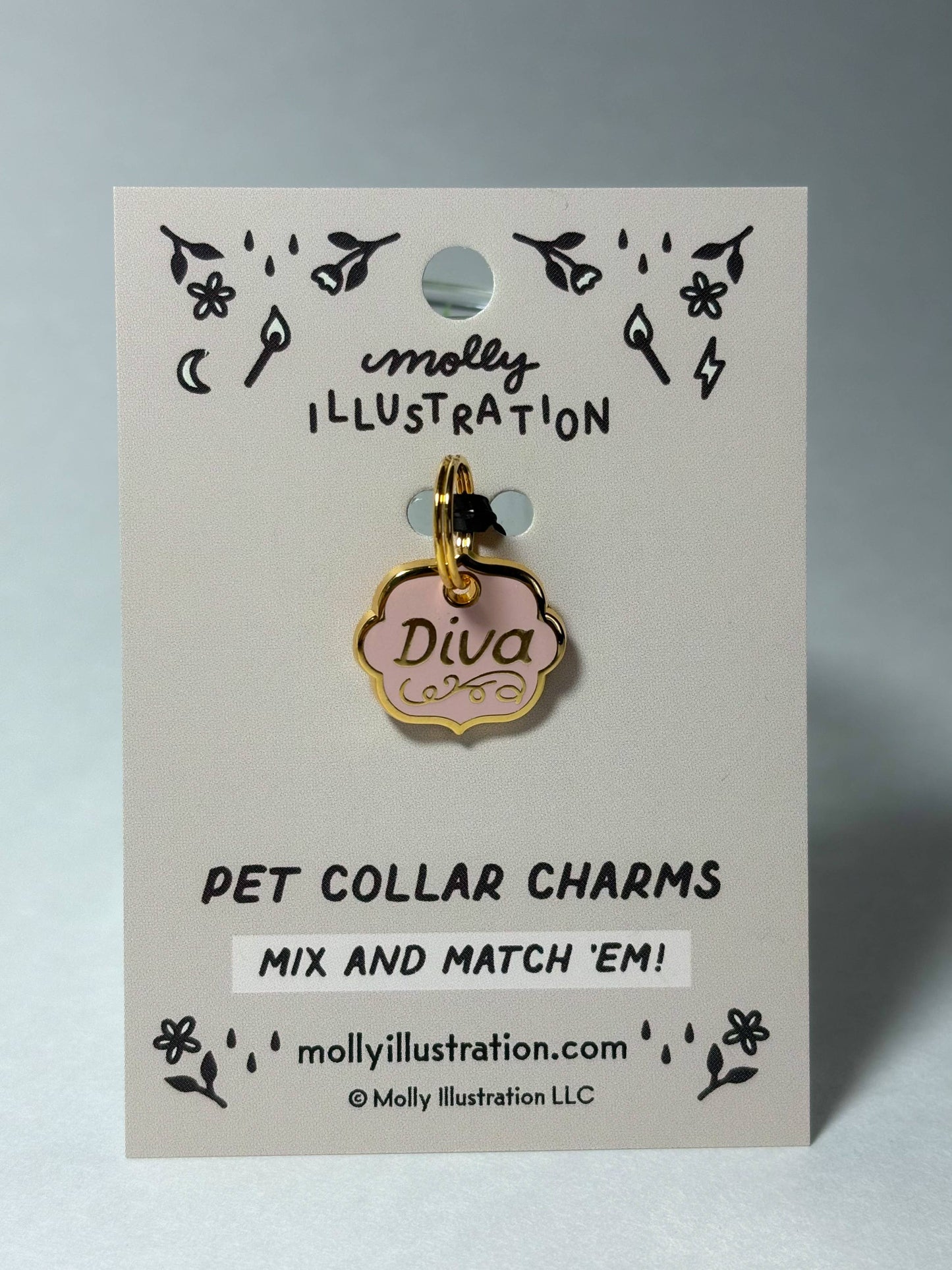 Diva Pet Collar Charm