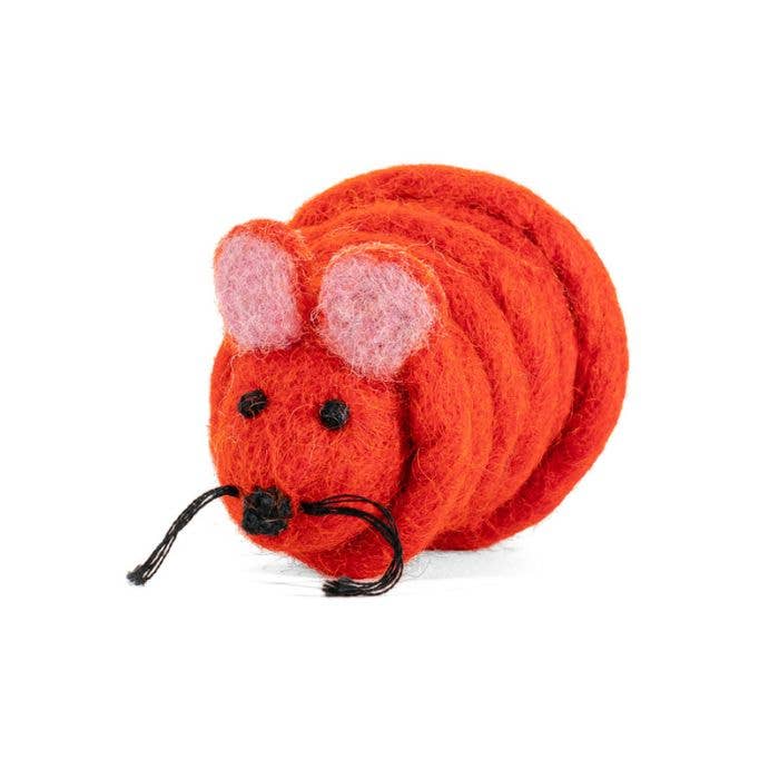 Wool Mouse Cat Toy with 6-Foot Tail