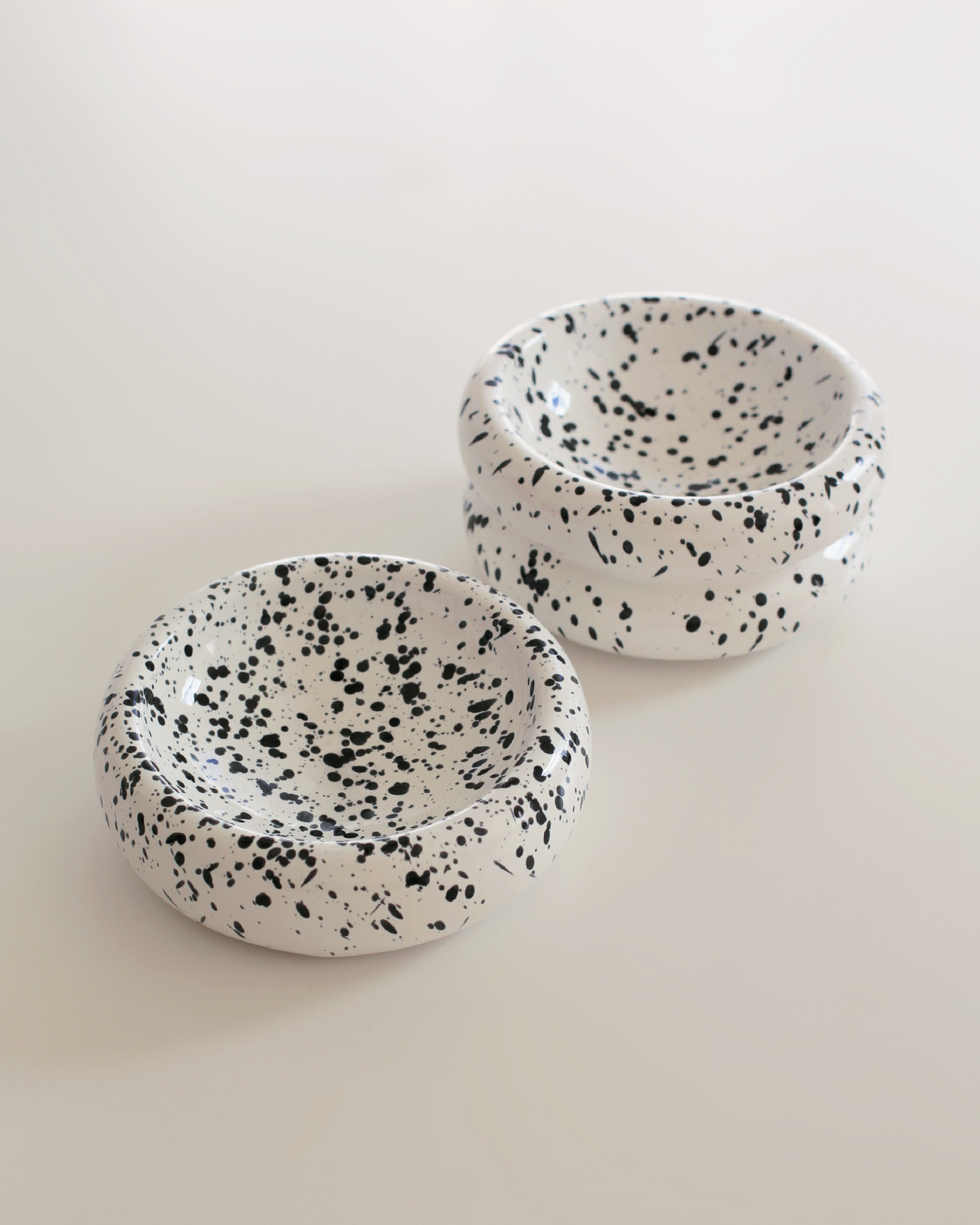 Elevated Halo Cat Bowl in Ink