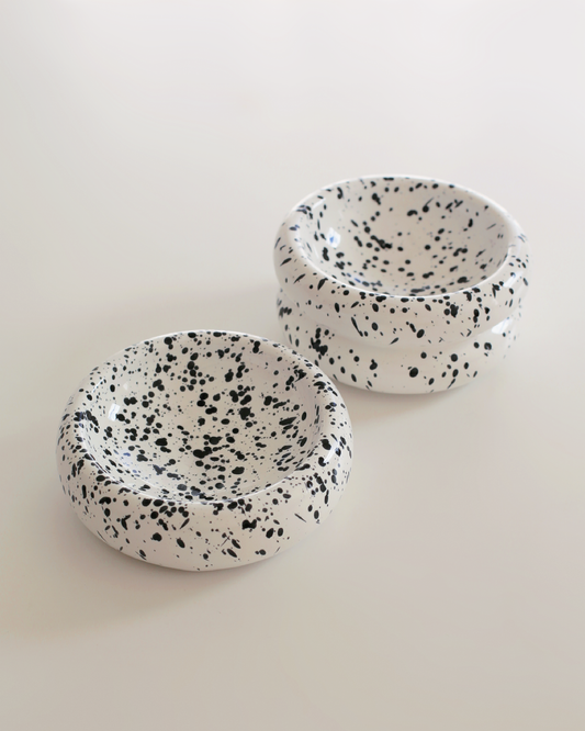 Elevated Halo Cat Bowl in Ink