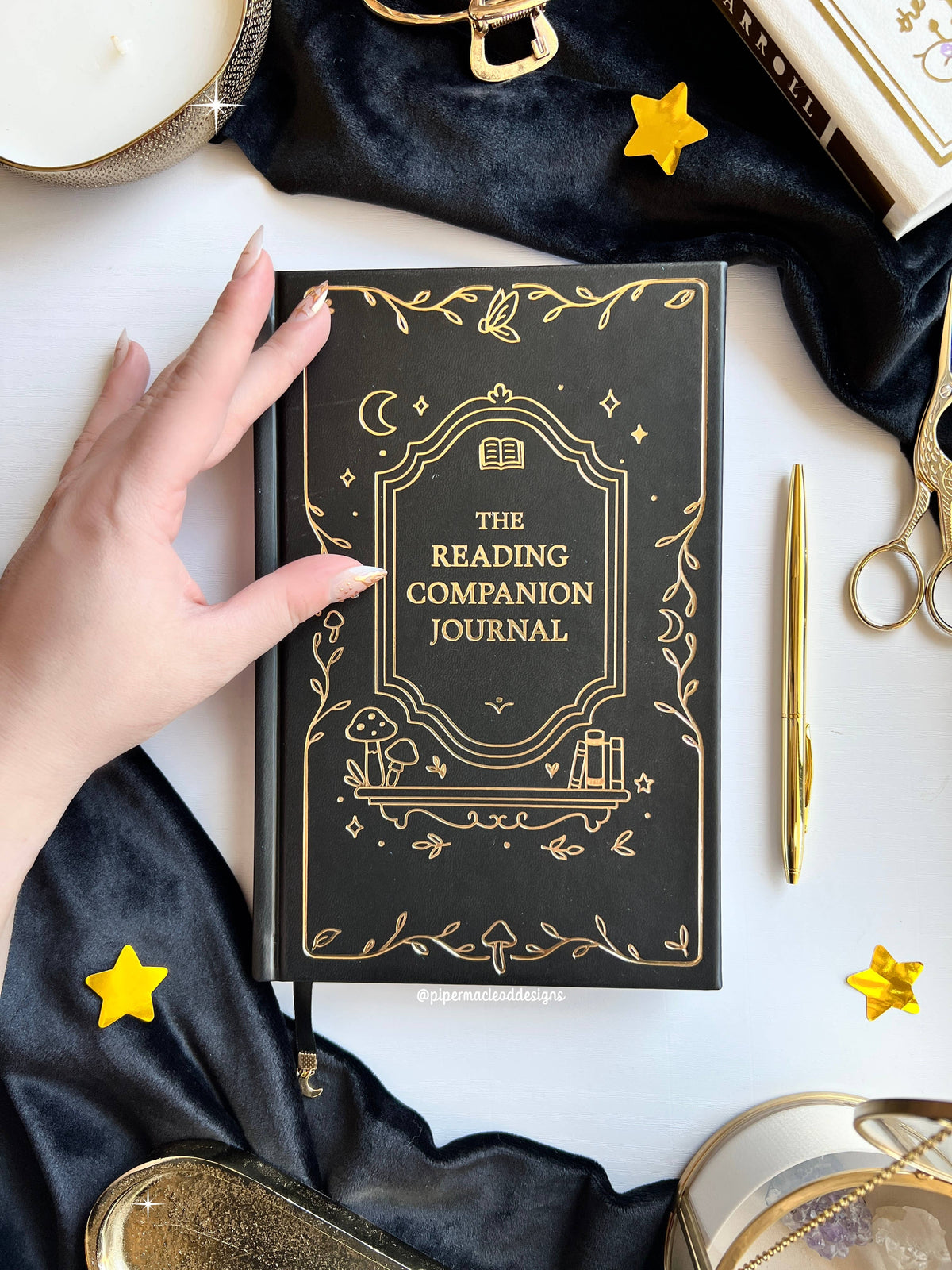 Reading Companion Journal |Vegan Leather & Gold Foil