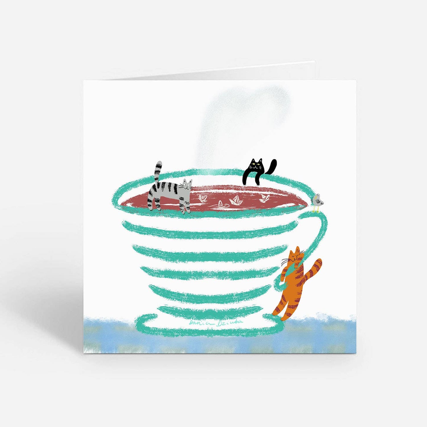 Whimsical Cats in Teacup — Dariia Dziuba