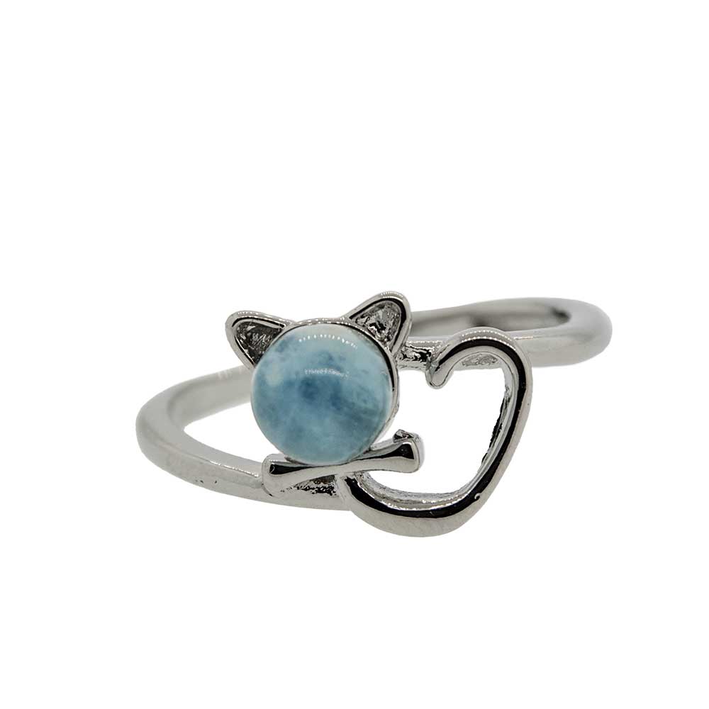 Kitty Cat Adjustable Gemstone Ring