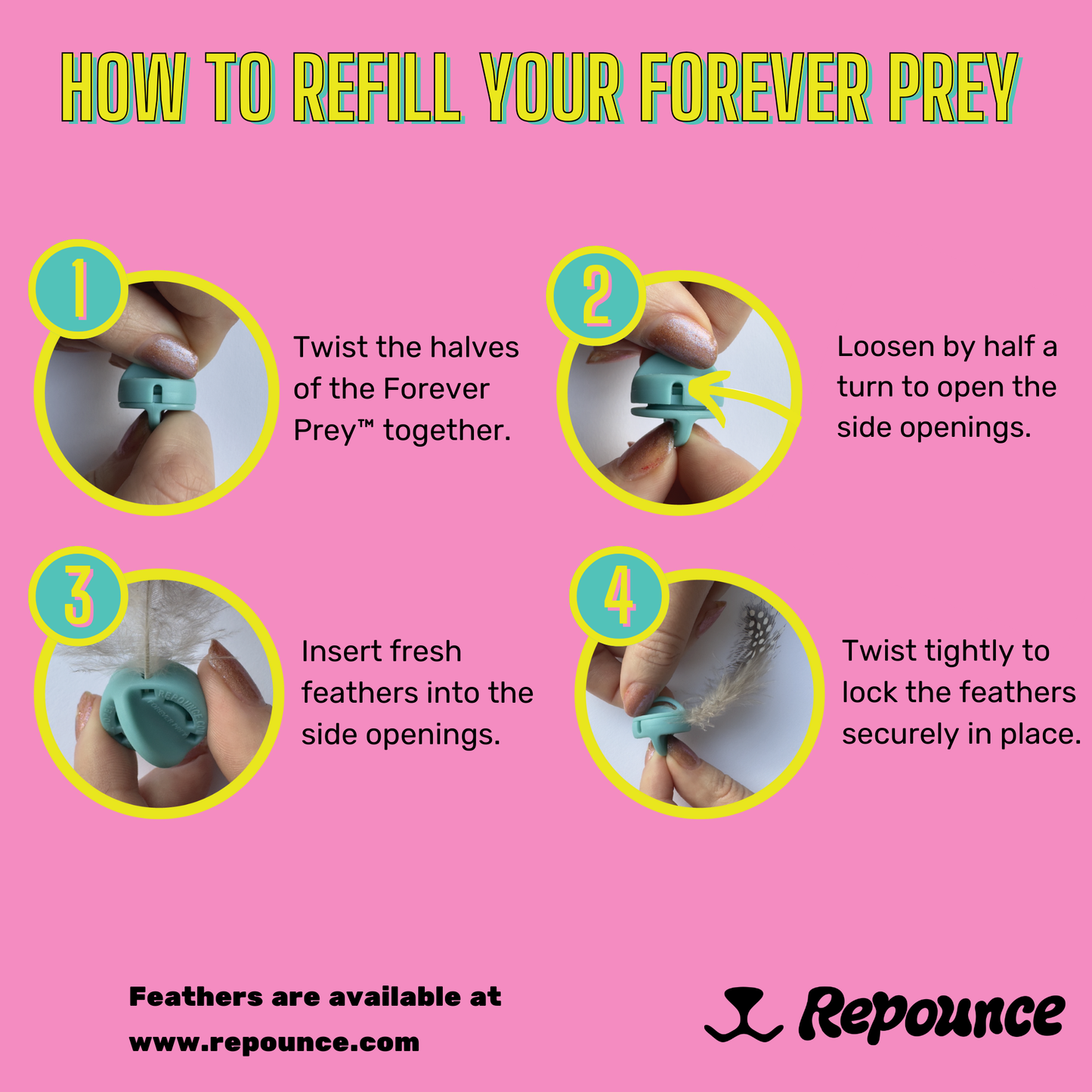 Forever Prey™ Refillable Feather Cat Lure