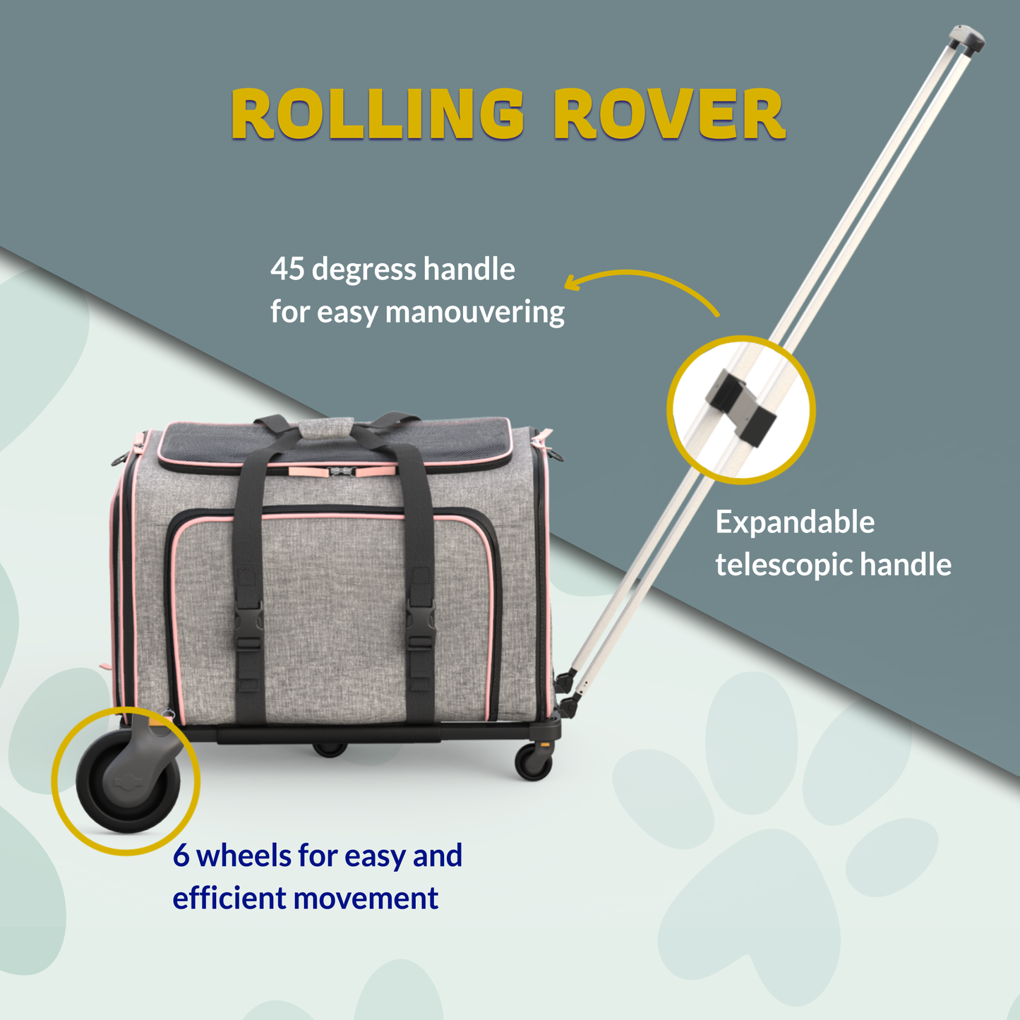 Katziela Rolling Rover Airline Compliant Expandable Wheeled Carrier