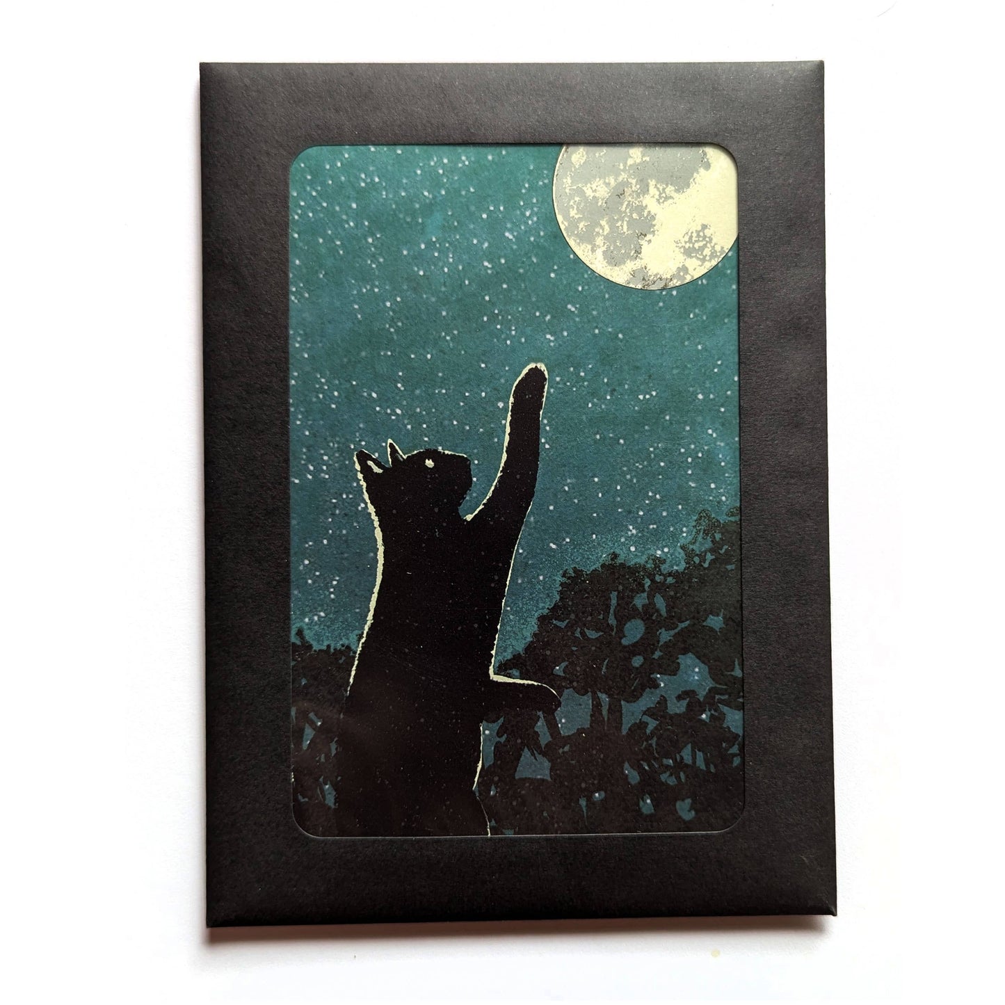 Moonwatchers — Black Cat Print Set of 4 | 5x7 Fine Art Print