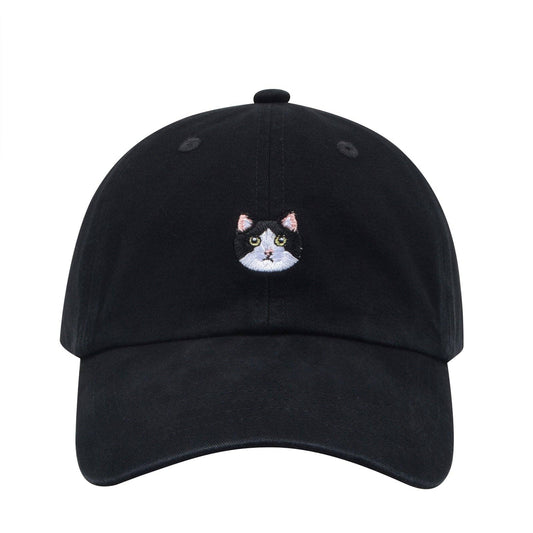 Tuxedo Cat Baseball Cap | Cotton Hat for Cat Lovers | HatPhile