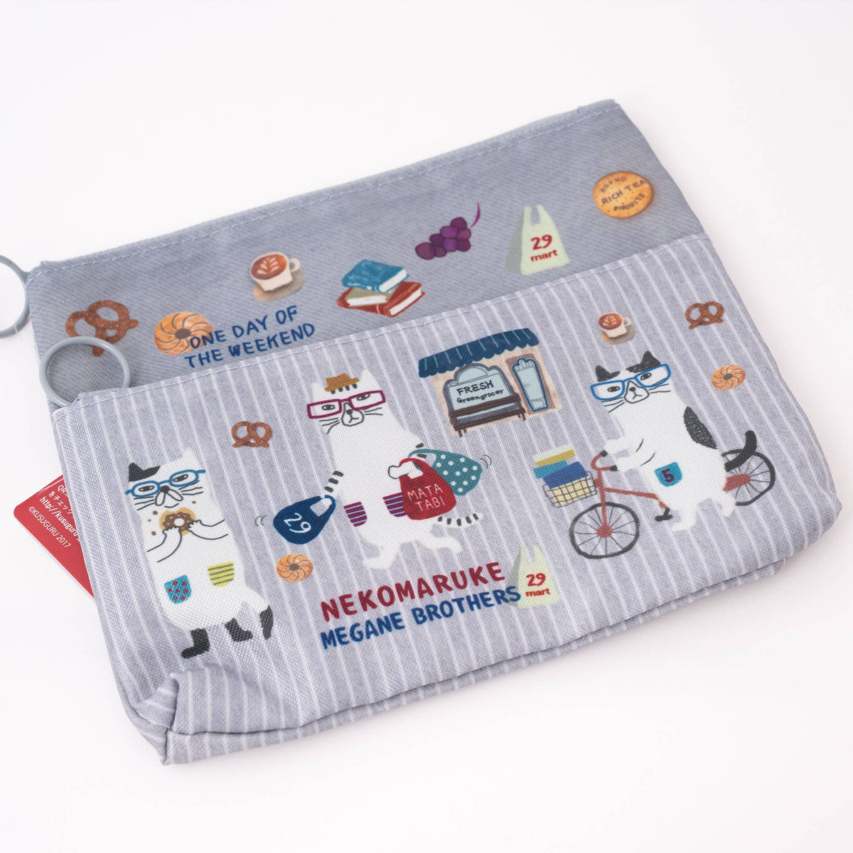 Kusuguru Japan Cat Card Holder Coin Purse Pouch