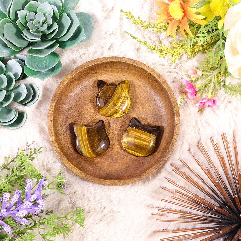 Tigers Eye Kitty Face, Crystal Cat