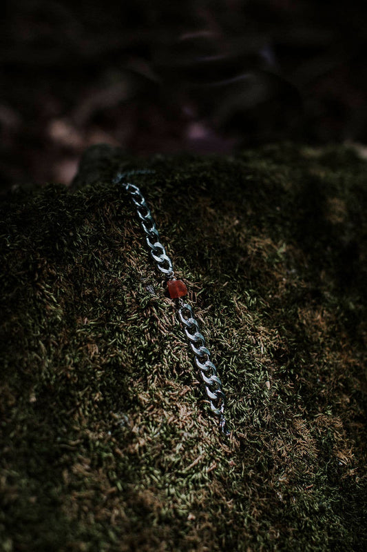 Carnelian Magician Bracelet | Raw Gemstone Chain Bracelet