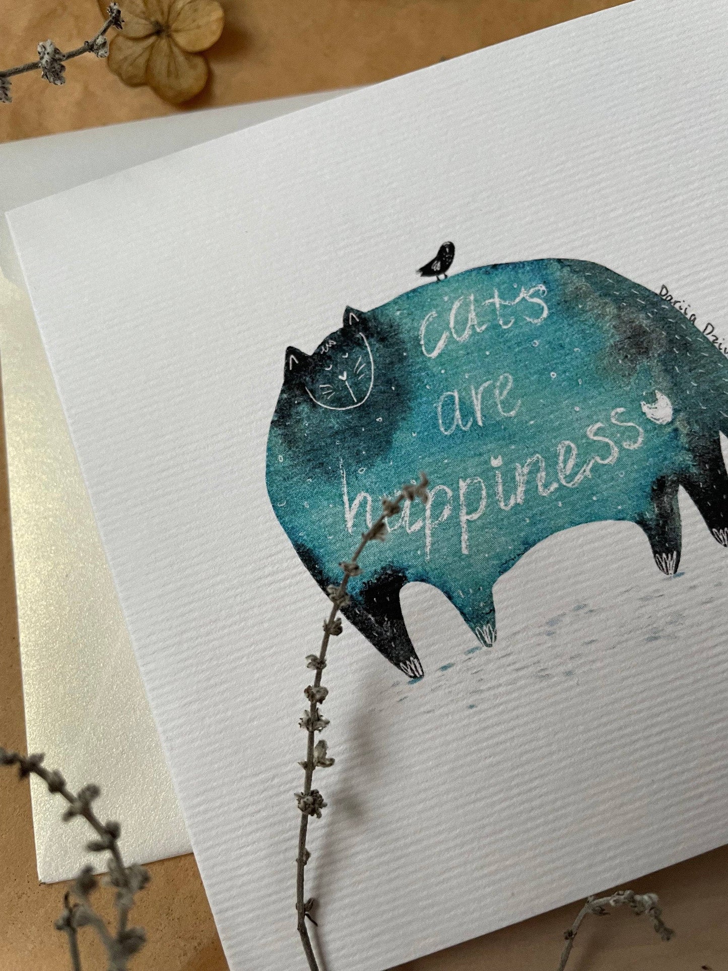 Cats Are Happiness — Dariia Dziuba Mini Card
