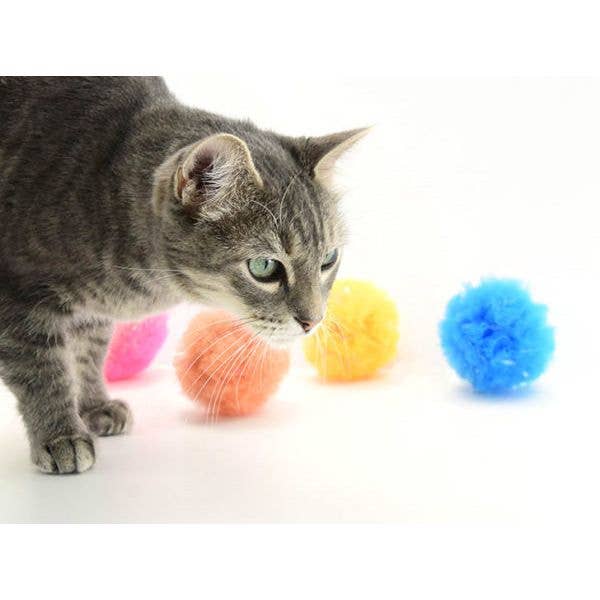 Go Cat Bat Arounds Fur Balls Cat Toy — 3 Pack