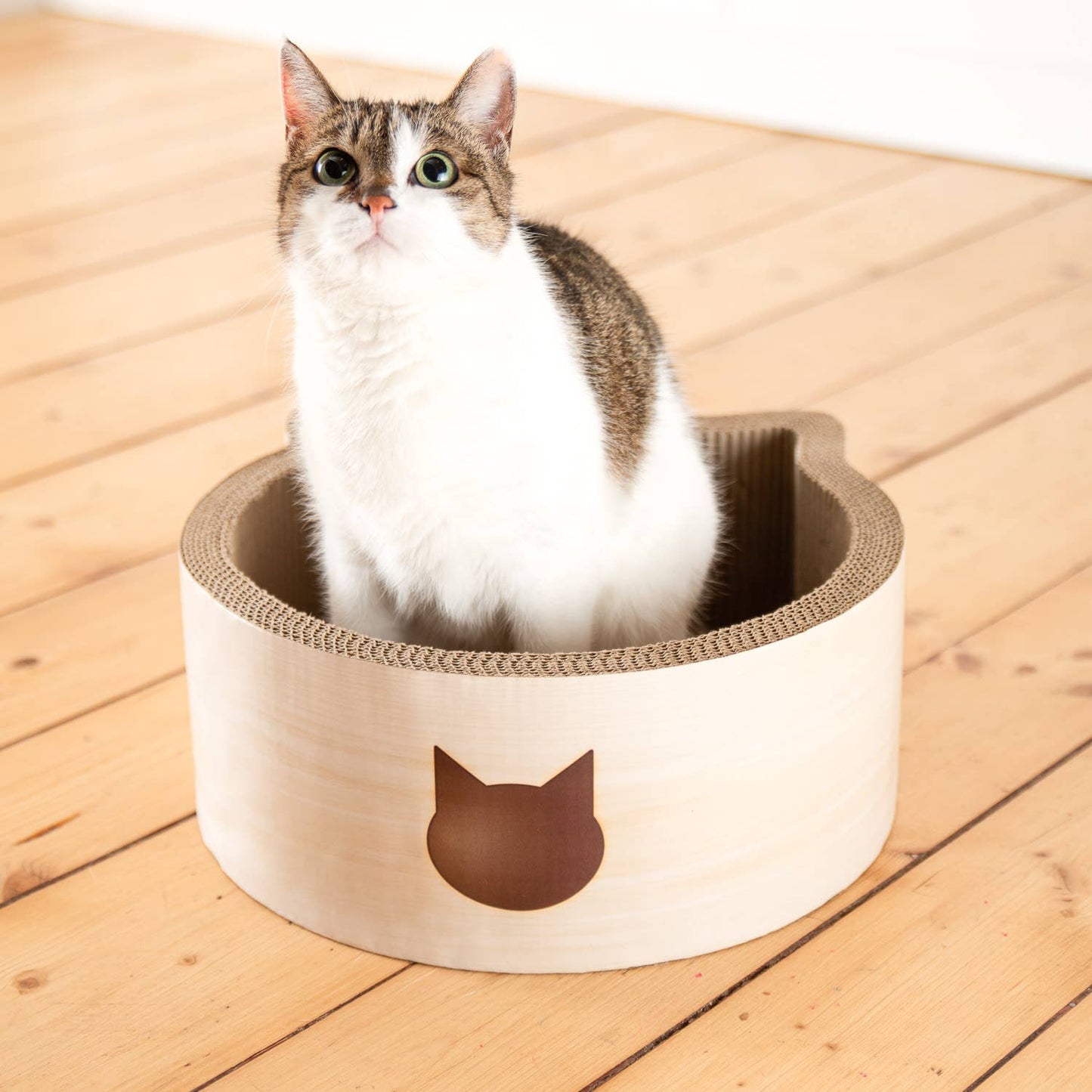 Cat-Headed Scratcher Bed (Birch)