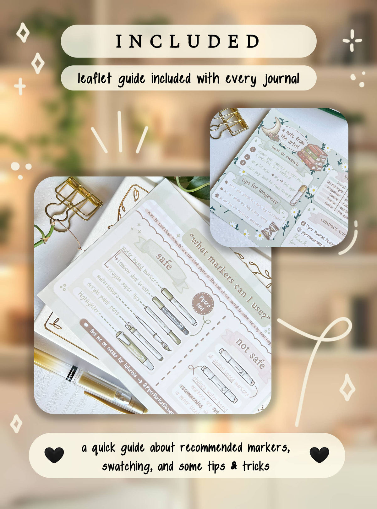 Reading Companion Journal |Vegan Leather & Gold Foil