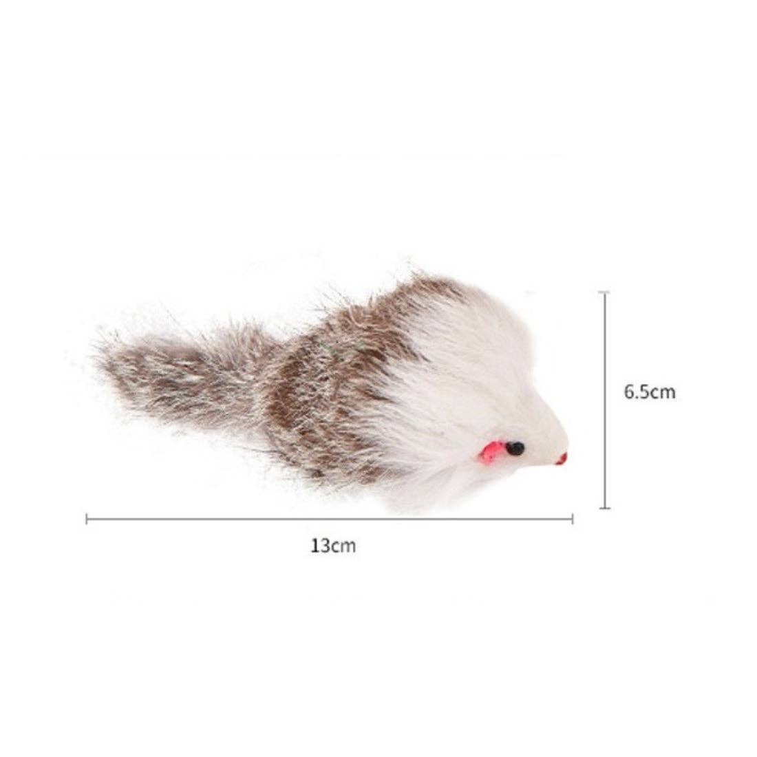 Moo - Faux Fur Mouse Cat Toy for Indoor Play