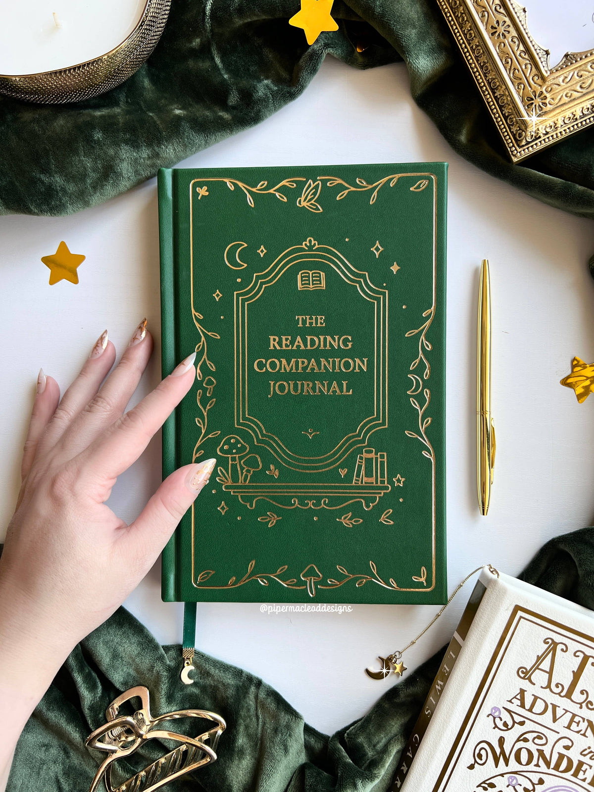 Reading Companion Journal |Vegan Leather & Gold Foil