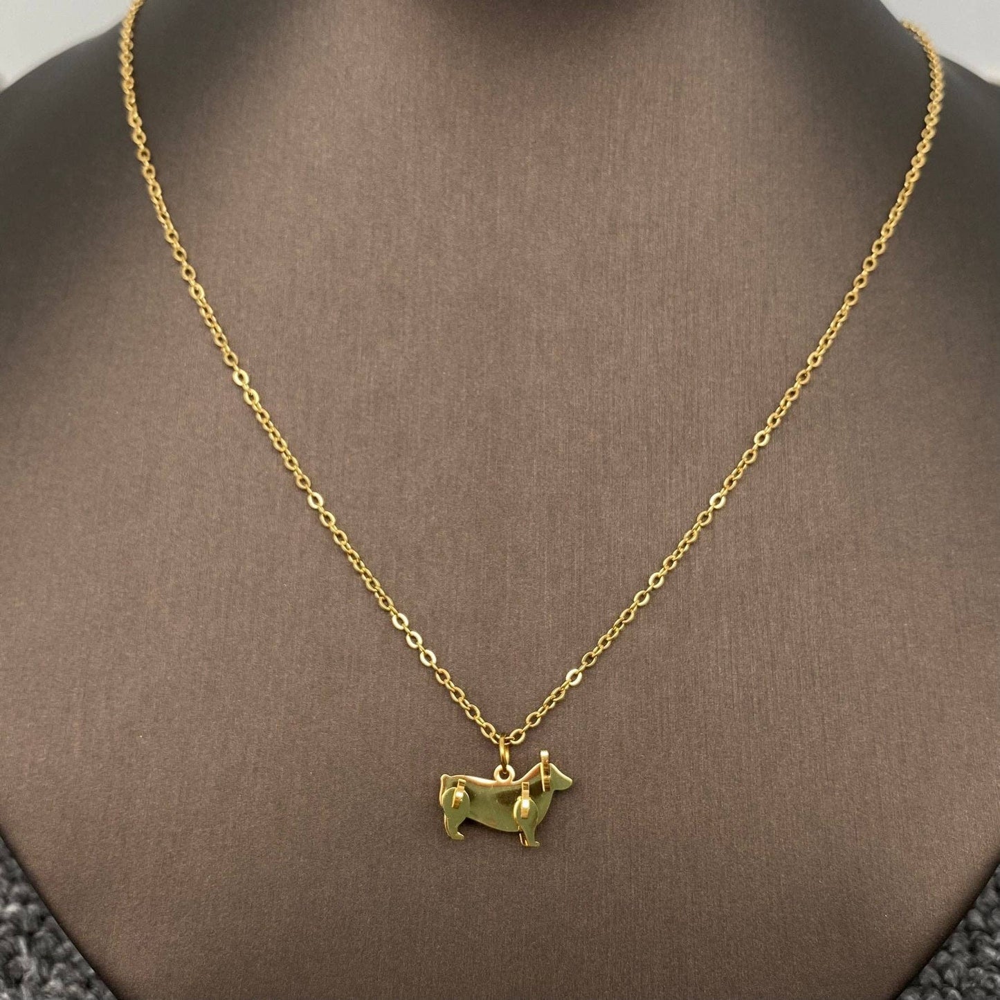 Mini Cat Charm 18K Gold Plated Necklace