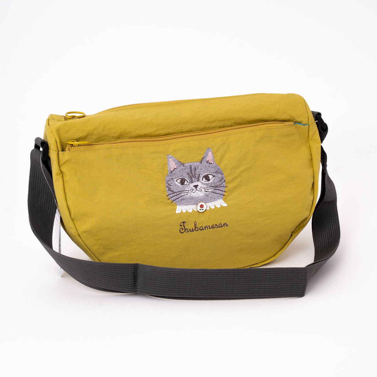 Kusuguru Japan Embroidered Cat Crossbody Bag