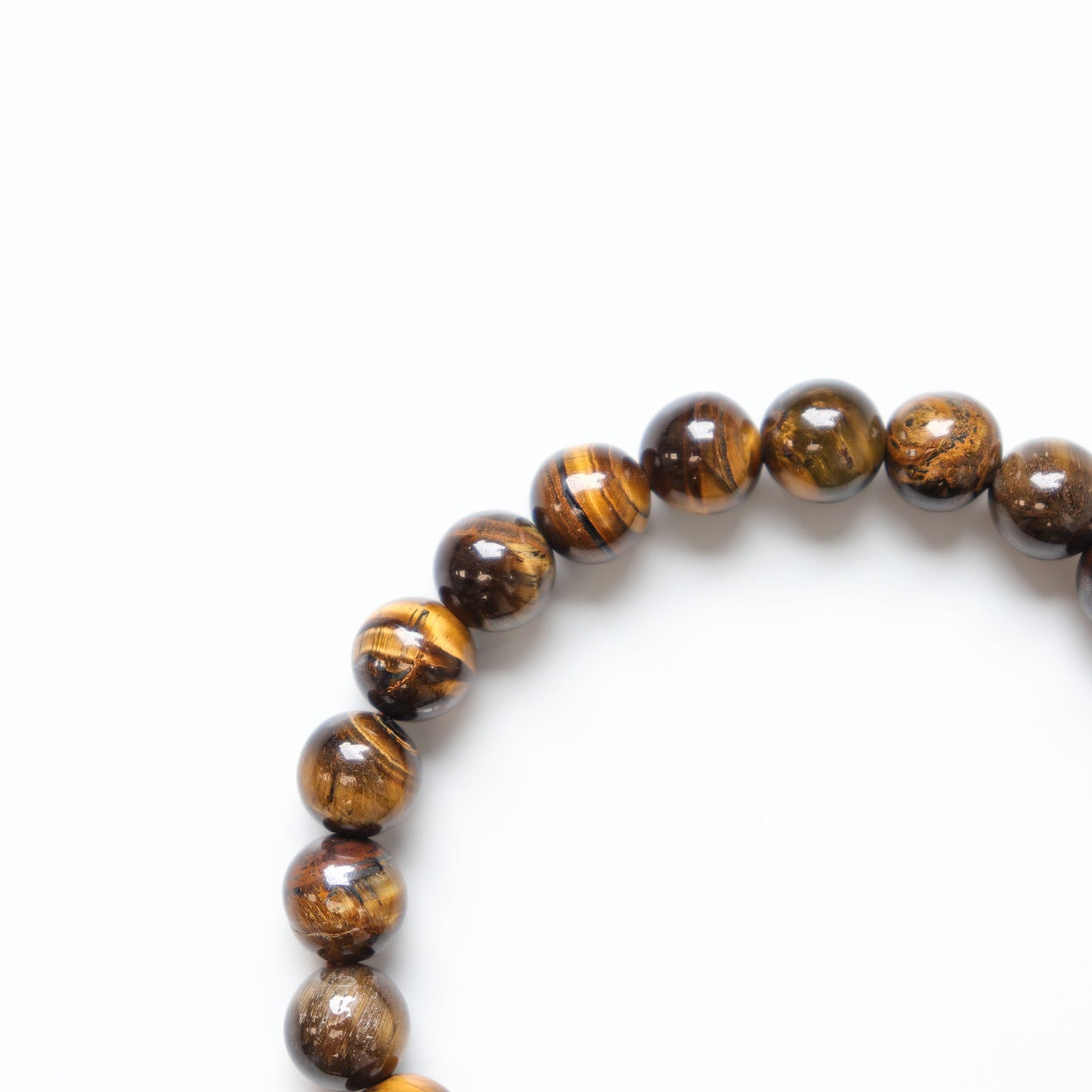 Golden Tiger's Eye Round Beaded Bracelet