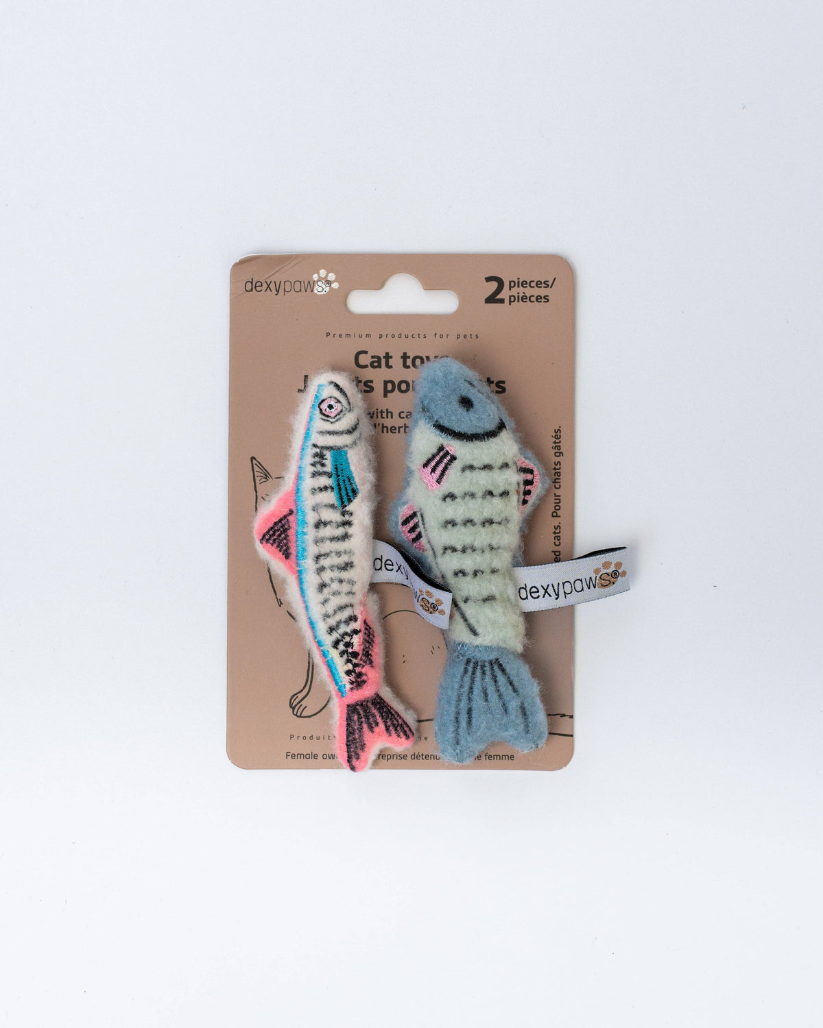 Mackerel & Herring Catnip Kicker Toys - 2-Pack