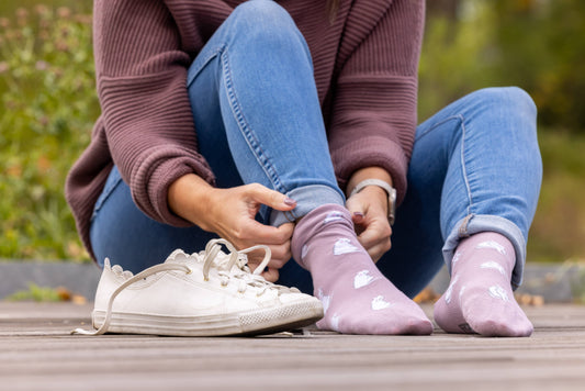 Women's White Cat Crew Socks - Cat Lover Gift for Her