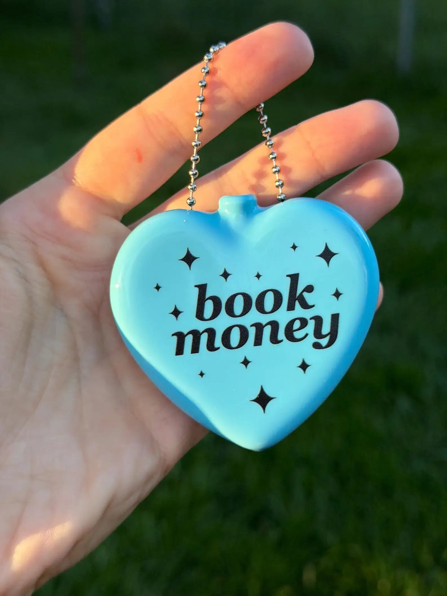 Rubber Heart Coin Purse Light Blue - Book Money