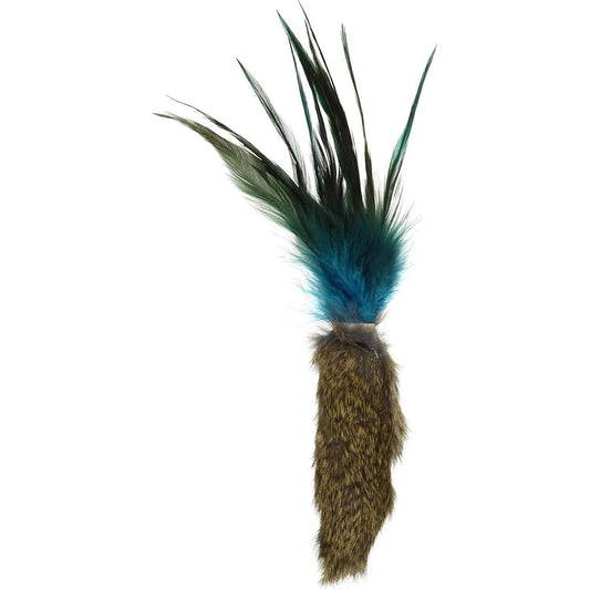 Go Cat Da Fur Thing — Rabbit Fur & Feather Cat Wand Toy