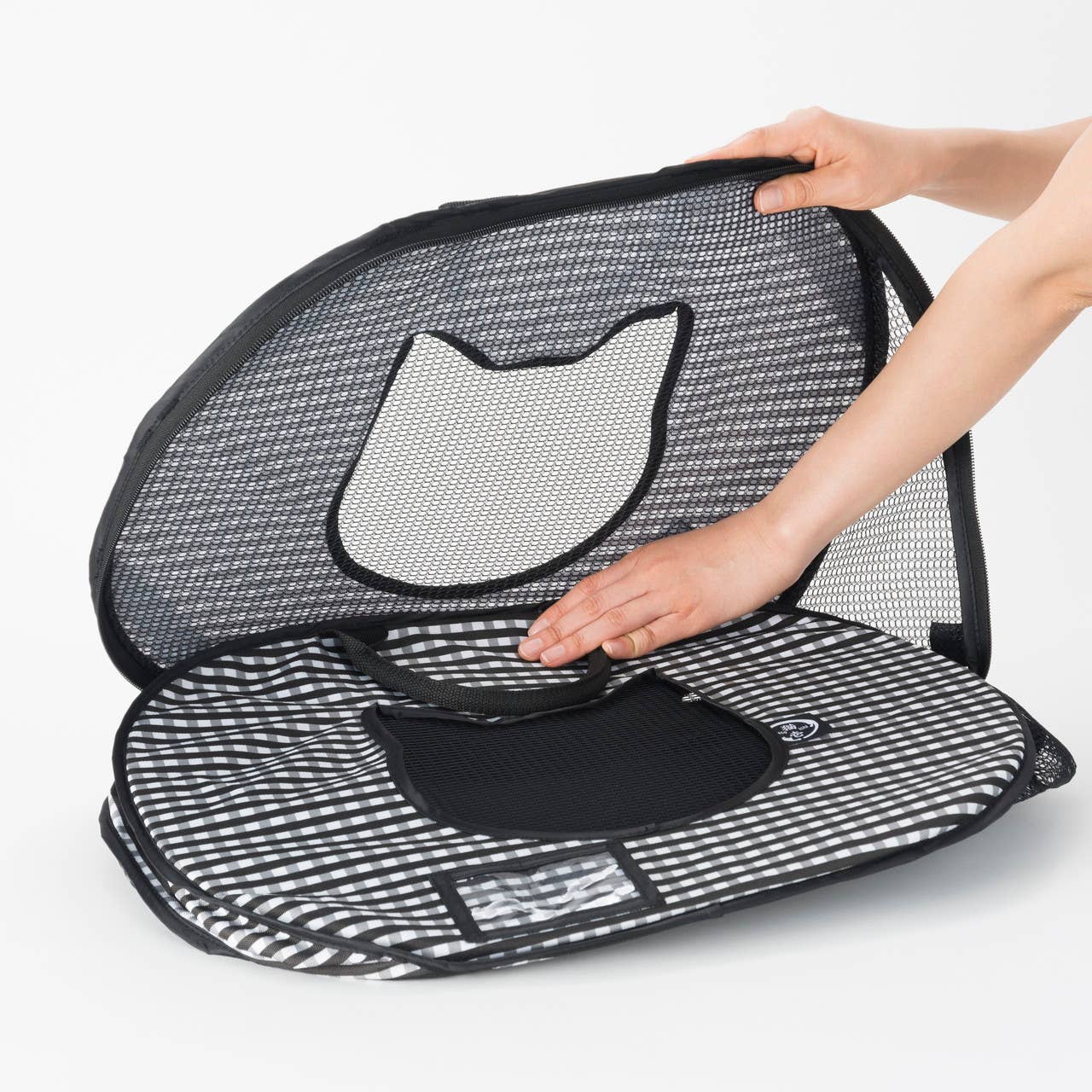 Necoichi Ultralite Pop-up Cat Carrier (Black)
