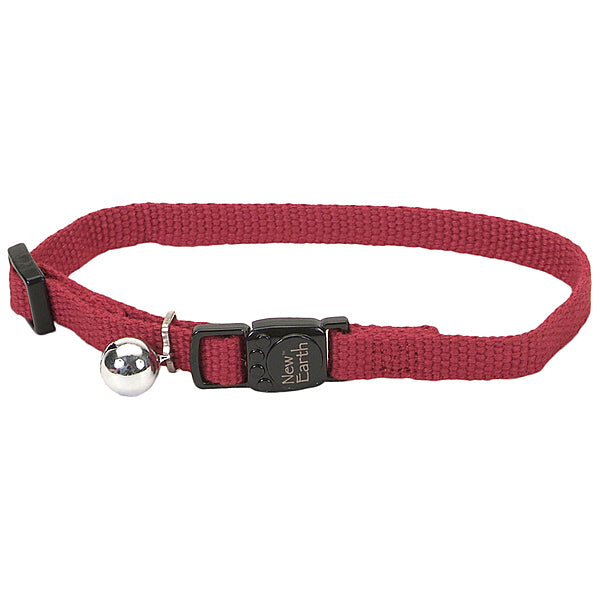 New Earth Soy Breakaway Cat Collar, Cranberry, 8-12" x 3/8"
